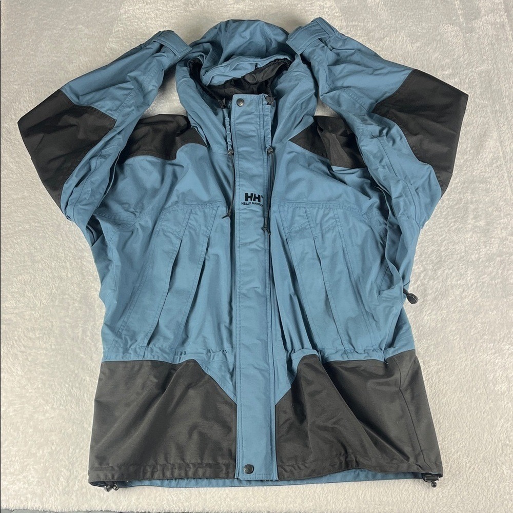 Helly Hansen Jacket Mens M Blue Technical Hooded Sailing Hiking Coat